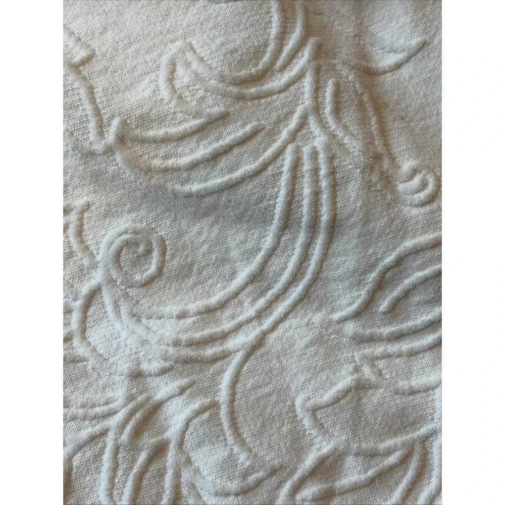 Bella Notte Adele Pillow Sham Set of 3 Ivory Cotton Matelasse Button Back
